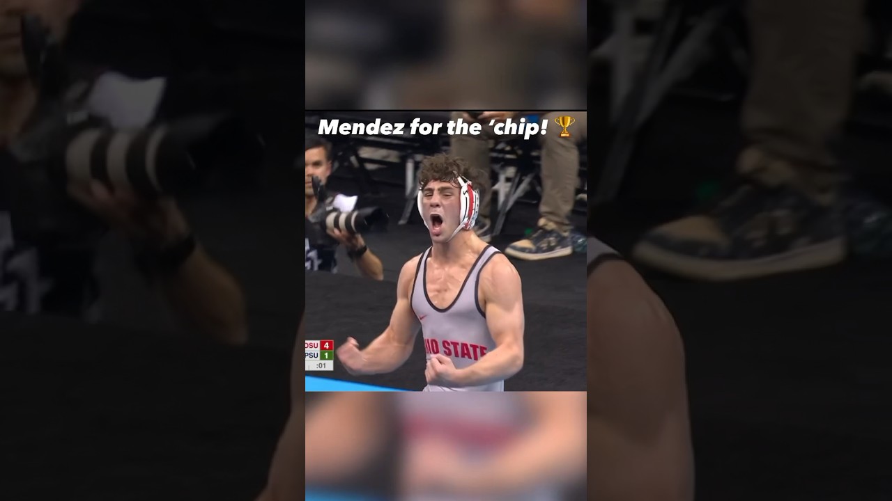 Ohio State&rsquo;s Jesse Mendez hits a clutch granby roll and scrambles to win the NCAA 141lb title.