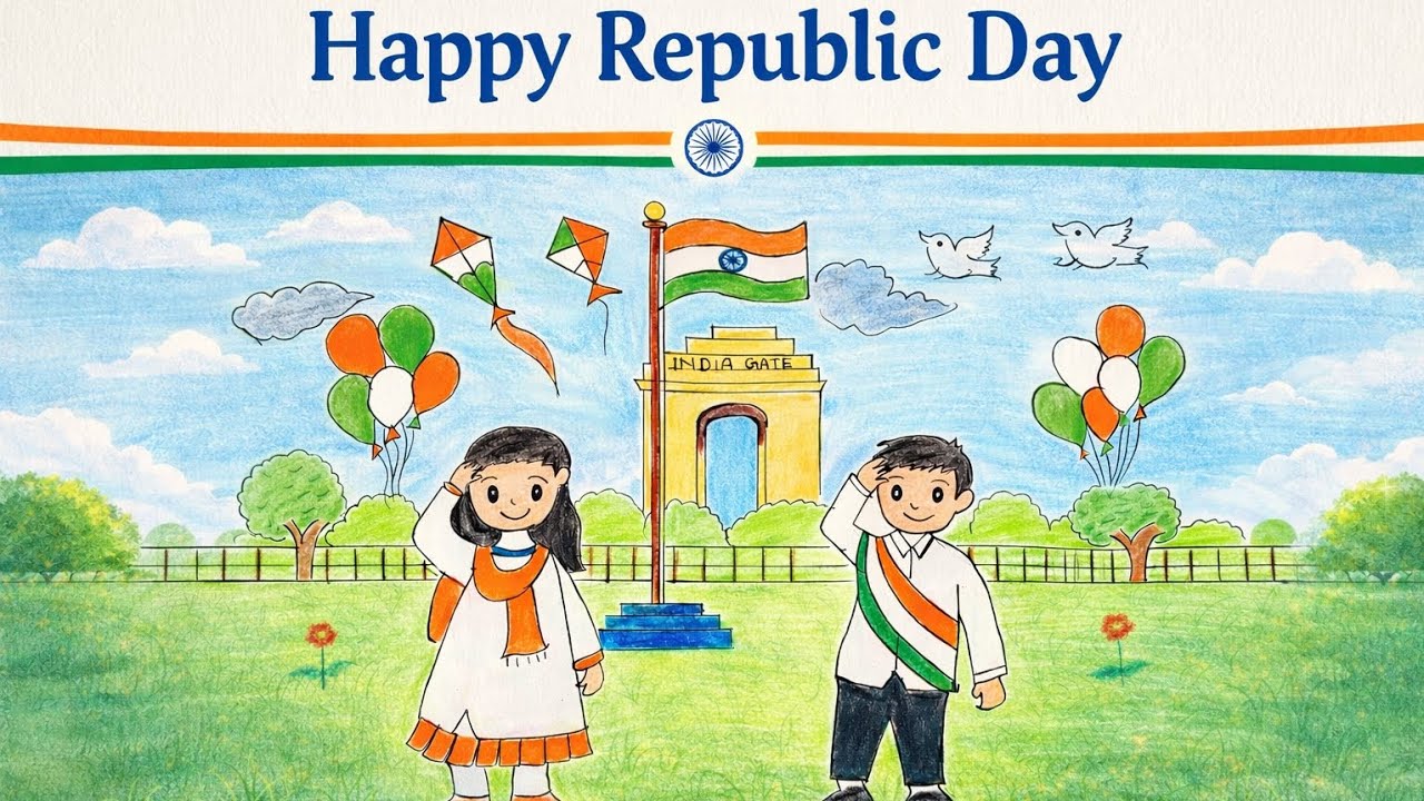 Republic Day Drawing For Kids 🇮🇳 | 26 January Drawing | Part 2 