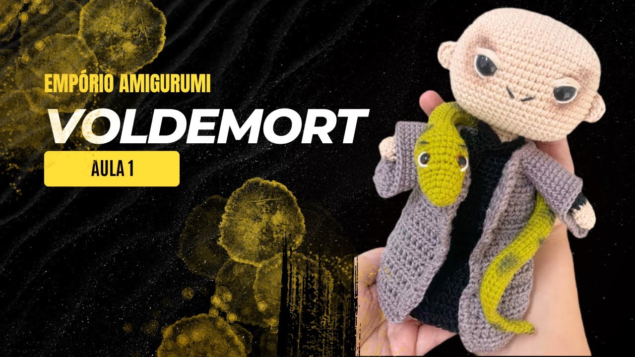 LORD VOLDEMORT - AULA 1 TUTORIAL AMIGURUMI PASSO A PASSO  * COMO FAZER AMIGURUMI (Empório Amigurumi)