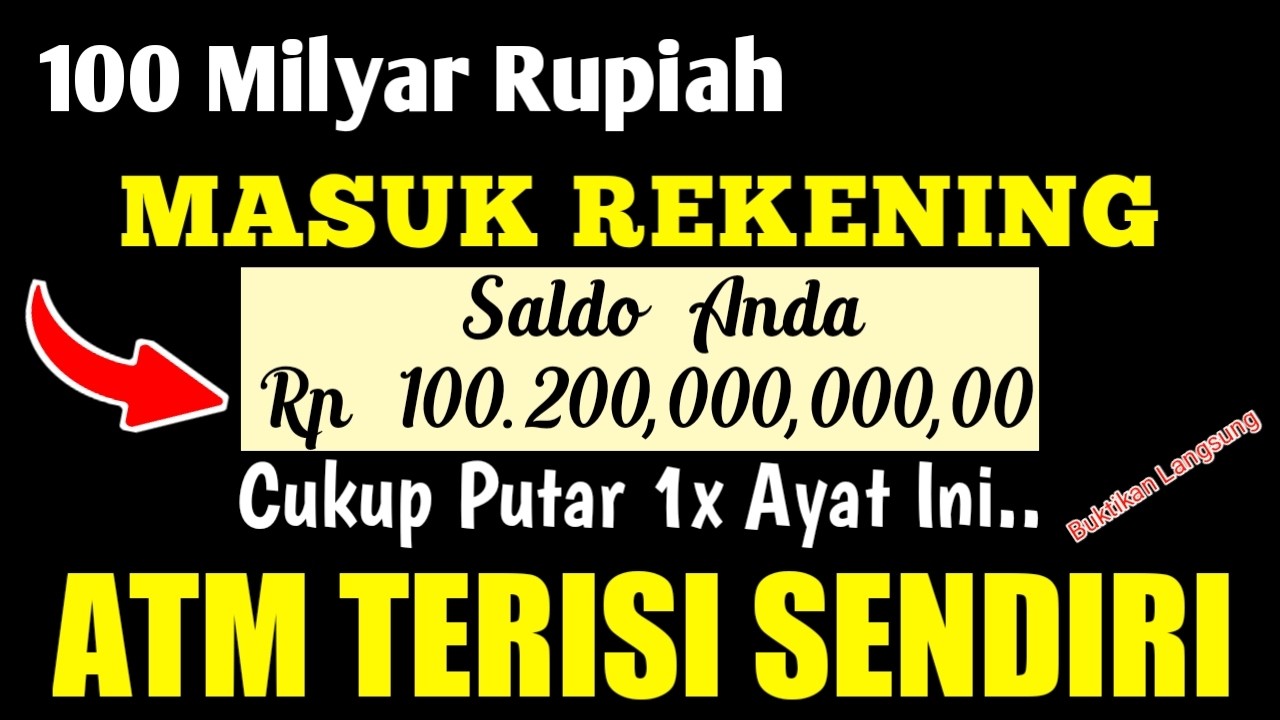 KUN FAYAKUN ✅ ATAS IZIN ALLAH SWT UANG MASUK ATM LANGSUNG CEK ATM ANDA