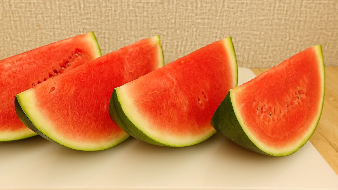 (español) SANDIA EN FATIAS O RODAJAS. COMO CORTAR FACIL 