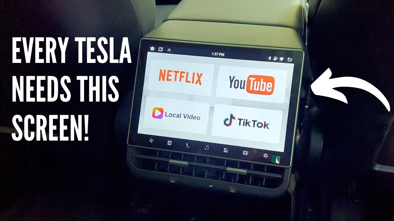 Огромный задний развлекательный экран Tesla Model Y — ЭТО ТОТ САМЫЙ! Пошаговая установка // Hanss...