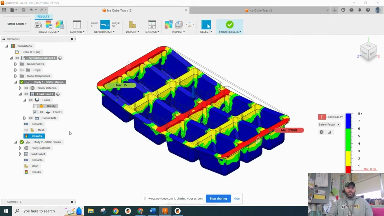 TNT S3 EP 11-APRIL 4, 2023-ICE CUBE TRAY STRESS ANALYSIS (FUSION 360)