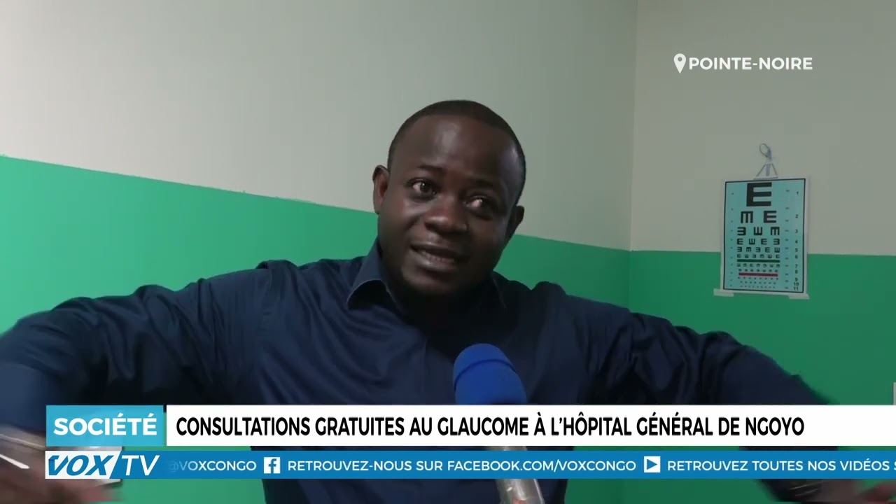 Consultations gratuites au glaucome à l'hôpital général de Ngoyo