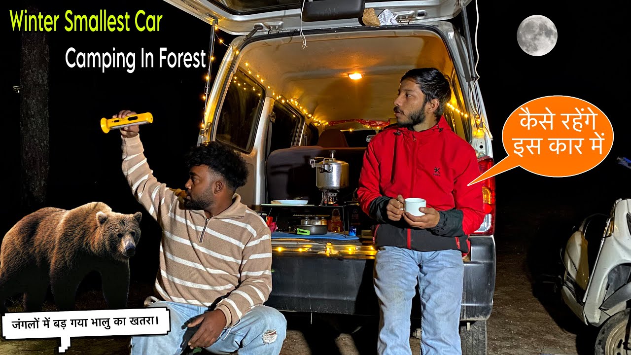 Duo Surviving In Smallest Car In Uttarakhand |Camping & Cooking Food In Car | Camping In India 