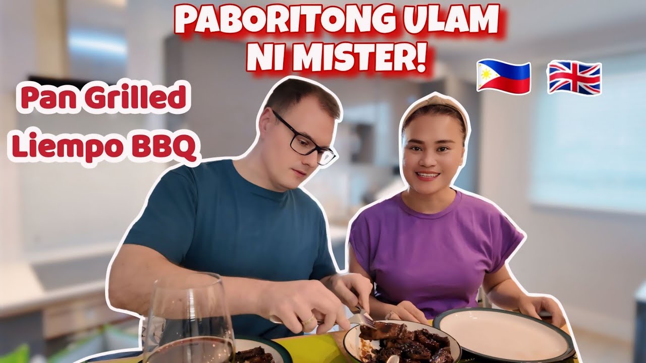 Liempo BBQ sa Kawali | British Husband Eats Filipino Food | Filipina British Couple