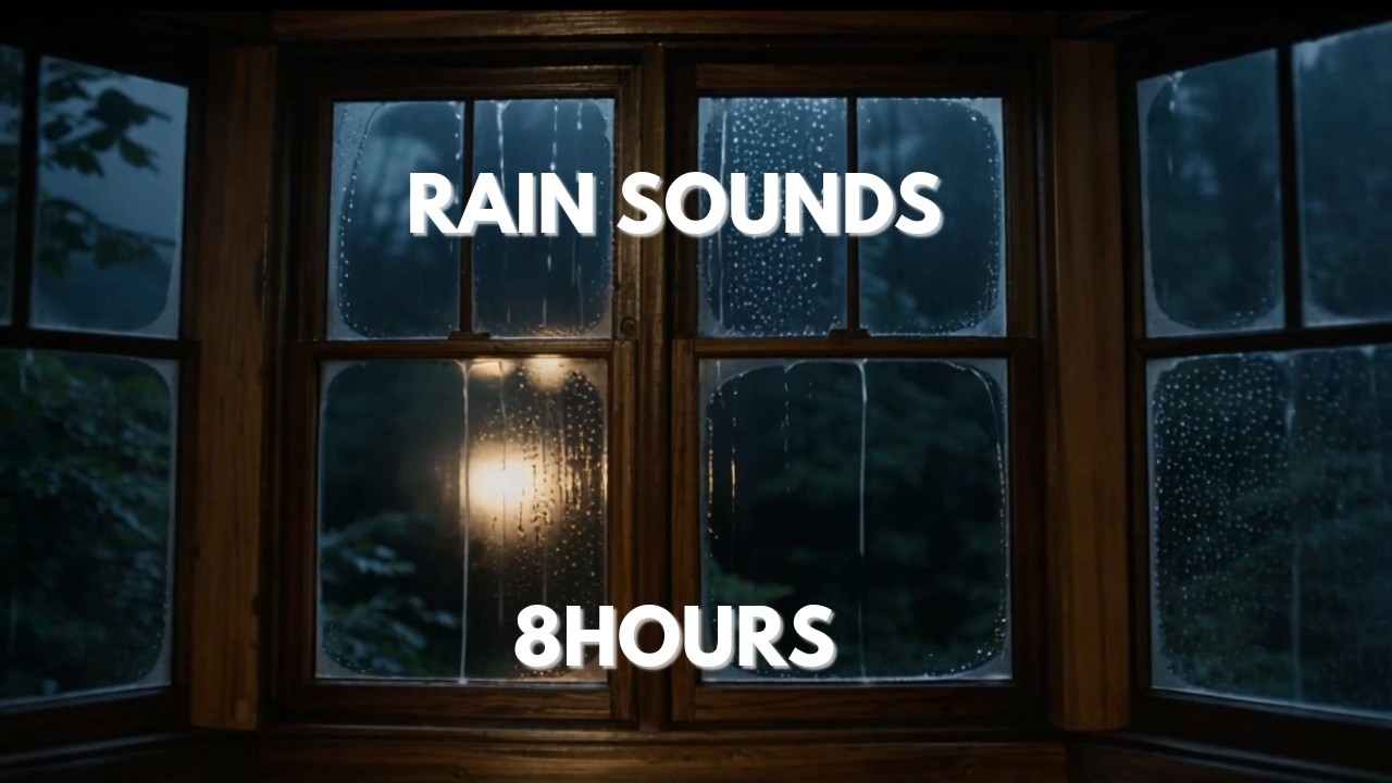 Rain on Window for Deep Sleep • 8 Hours