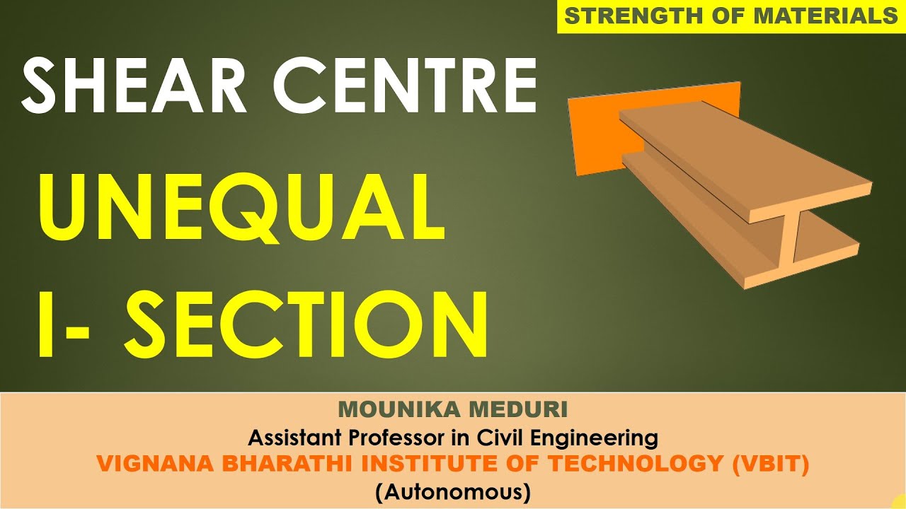Shear Centre for Unequal I-Section
