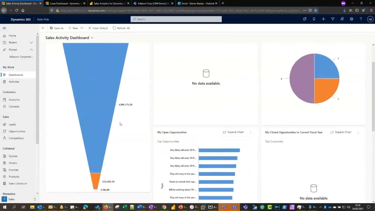Microsoft Dynamics 365 CRM Demonstration - Integration