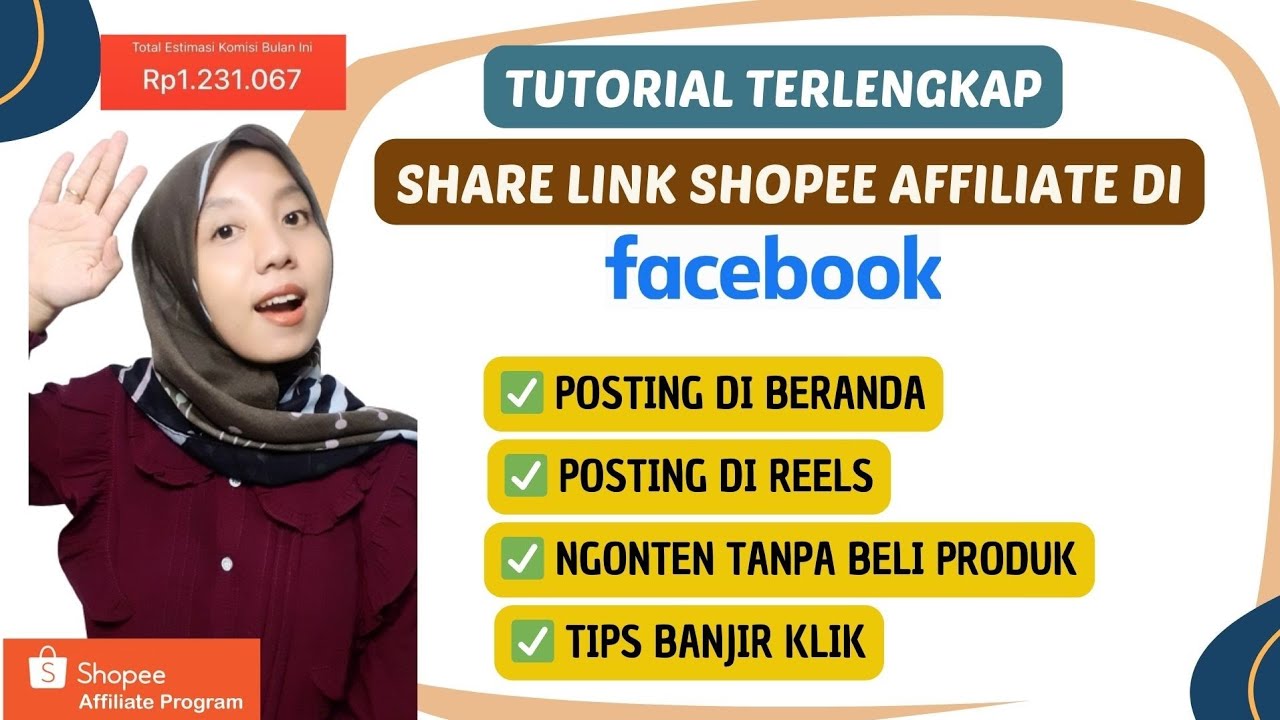 CARA UPLOAD VIDEO SHOPEE AFFILIATE DI FACEBOOK TANPA BELI PRODUK | LINK LANGSUNG BISA DIKLIK