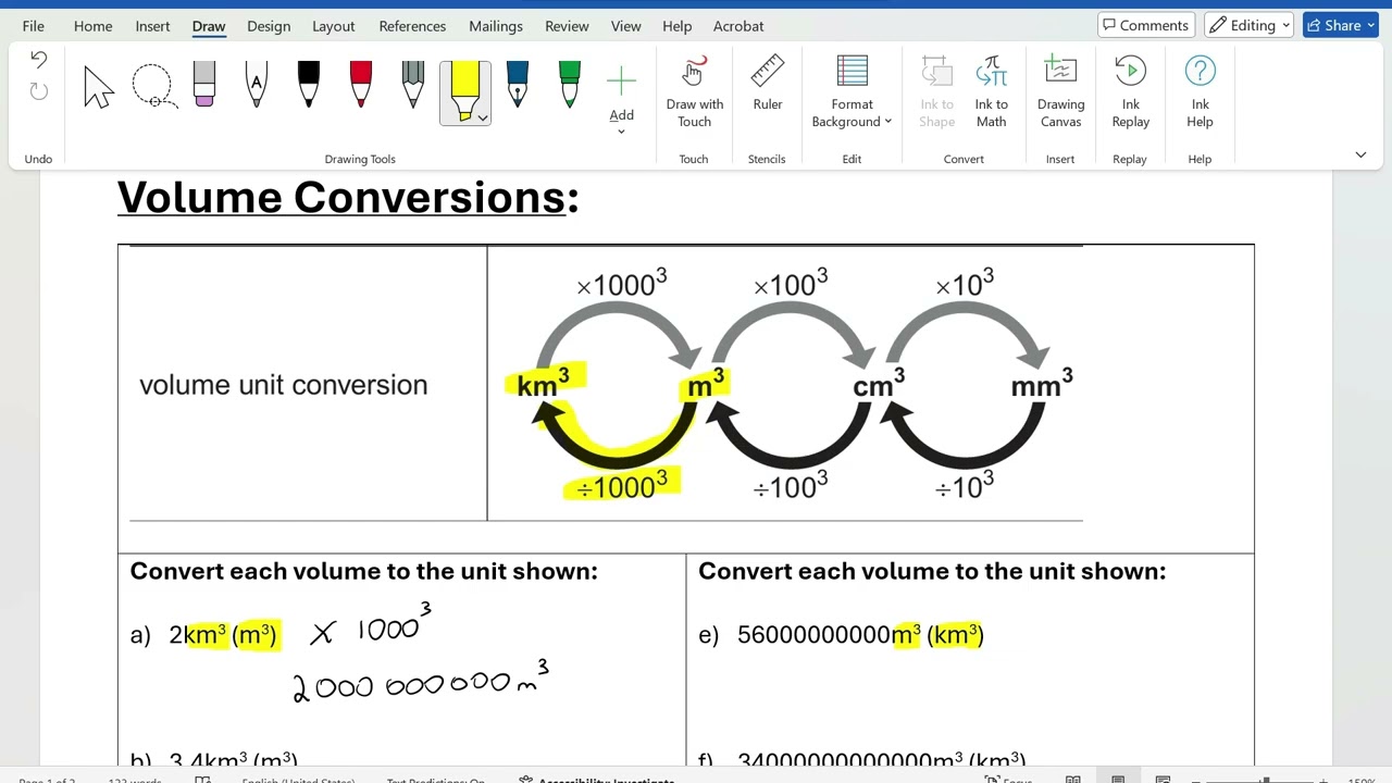 My Volume Unit Conversions
