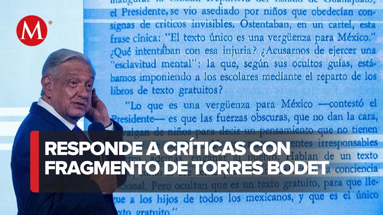 AMLO recomienda texto de Jaime Torres Bodet a oposici&oacute;n en contra de los libros de texto