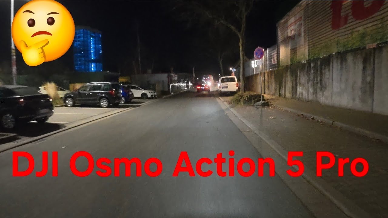 DJI Osmo Action 5 pro, Kameratest bei Dunkelheit. 
