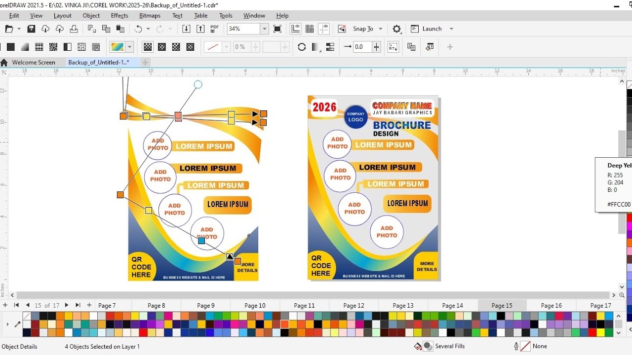 How To Create A Business Flyer Design Template In Coreldraw Graphics Design // Jay Babari Graphics