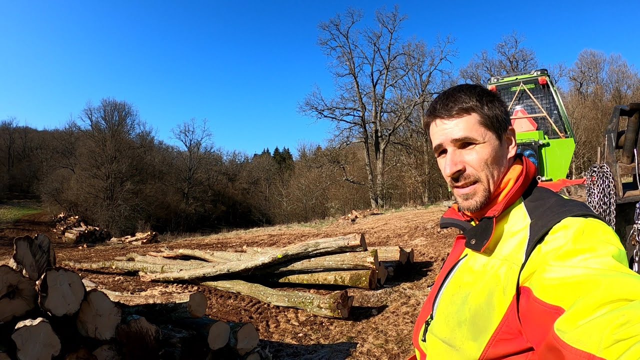 Dokončenie ťažby z veľkej jamy, Skidder ORVEX LT 100, Working in forest, GoPro hero 8🇸🇰