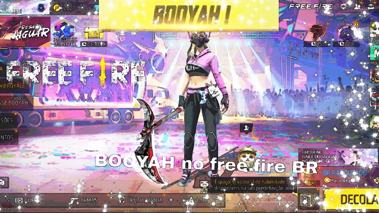 BOOYAH NO FREE FIRE  EI PESSOAL VOCÊS PODEM AJUDAR A BATER 100MIL INSCRITOS NO CANAL POR FAVOR 🙏