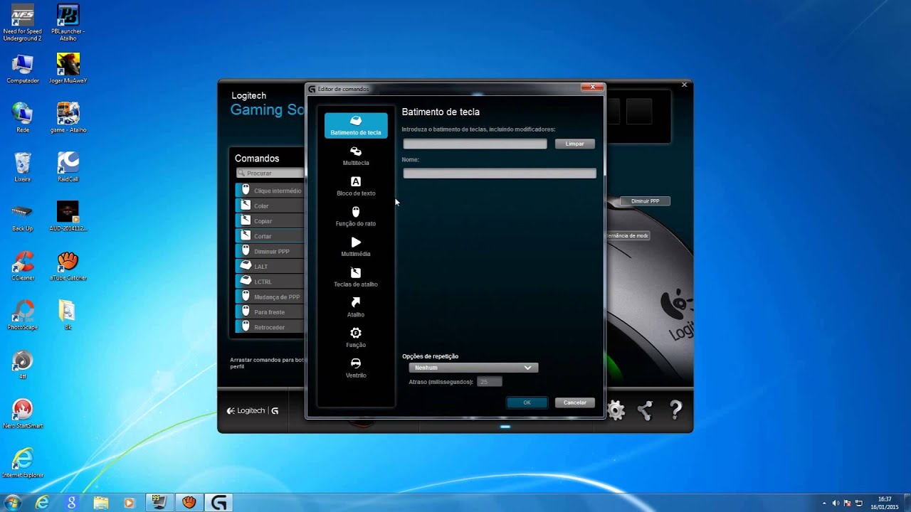 Como Fazer Macro No Mouse Logitech G300!!!!