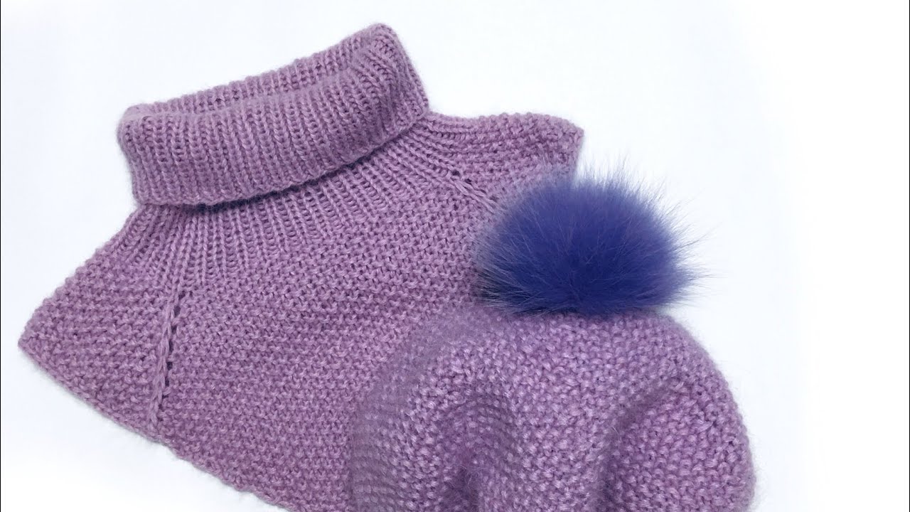 Манишка спицами / Подробный мастер класс