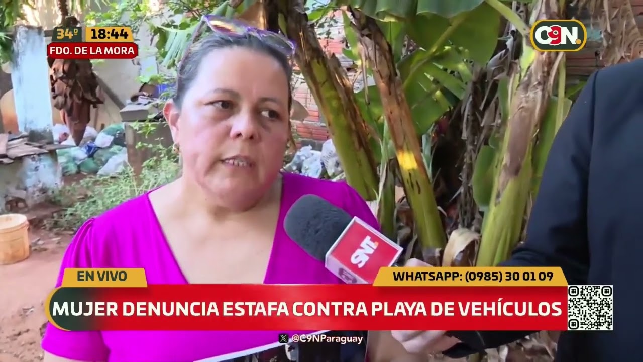 Mujer denuncia estafa contra playa de vehículos