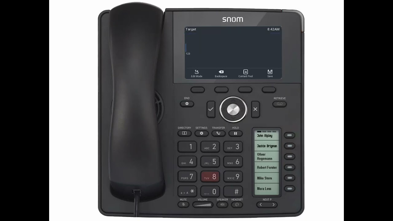 Snom D785 Tutorials - Settings