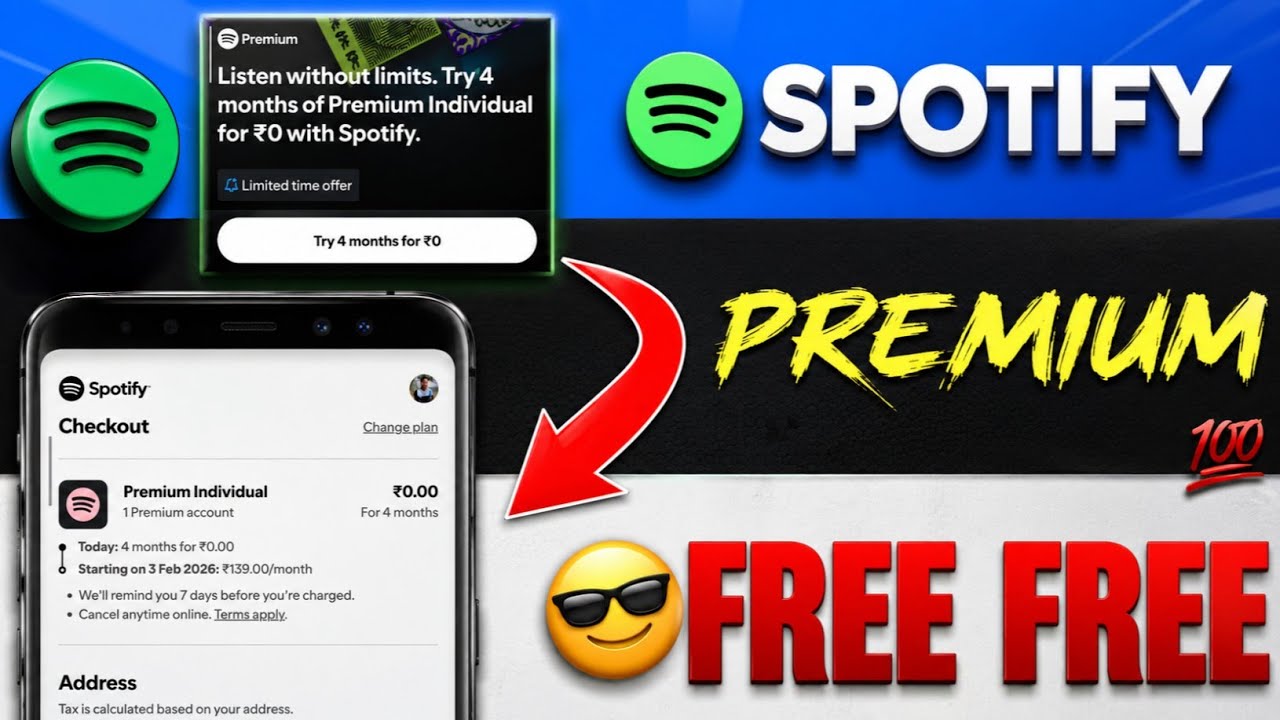 Spotify Premium Subscription for 4 months - FREE