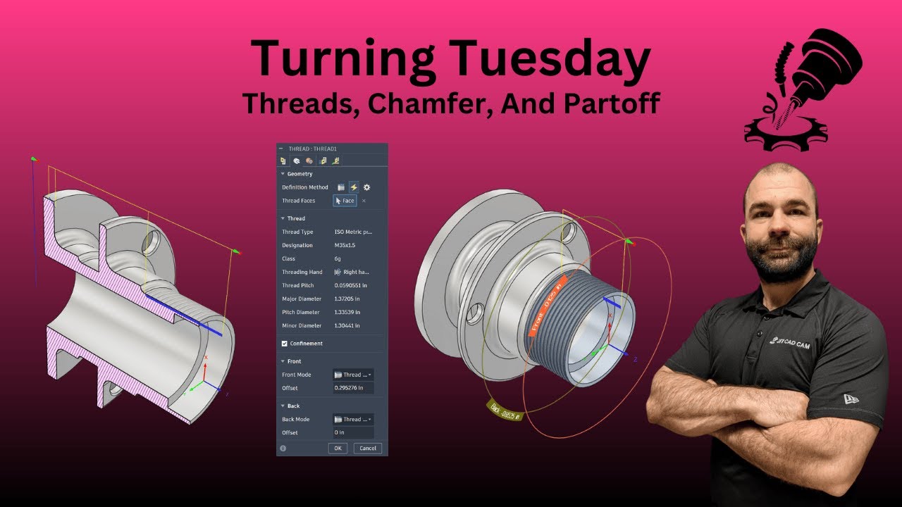 ⚙️ Turning Tuesday: The Finishing Touches! Threading, Chamfering & Parting Off