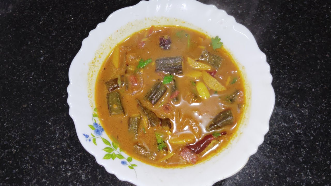 வெண்டைக்காய் புளி குழம்பு/Simple Vendakkai Puli Kulambu/#vendakkairecipe#video#cooking#pulikuzhambu