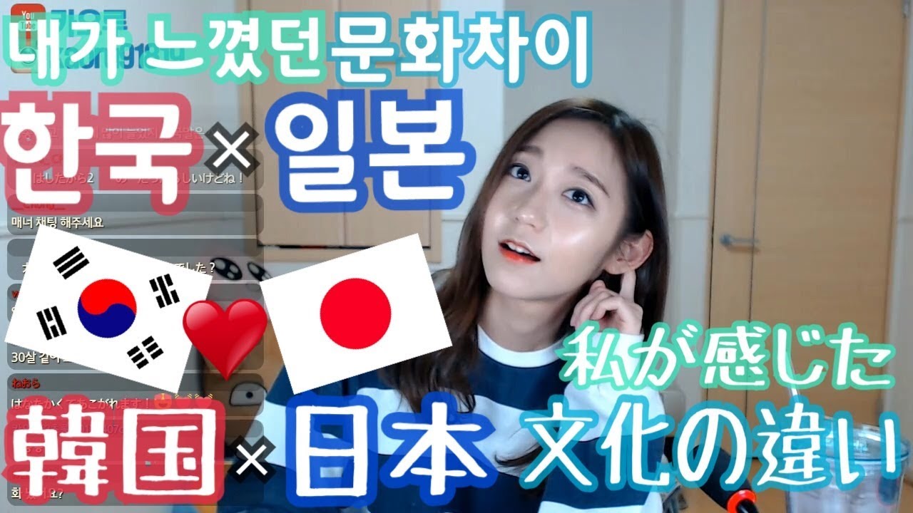 【한국어/日本語字幕】私が感じた韓国×日本の文化の違い 내가 느꼈던 한국×일본 문화차이