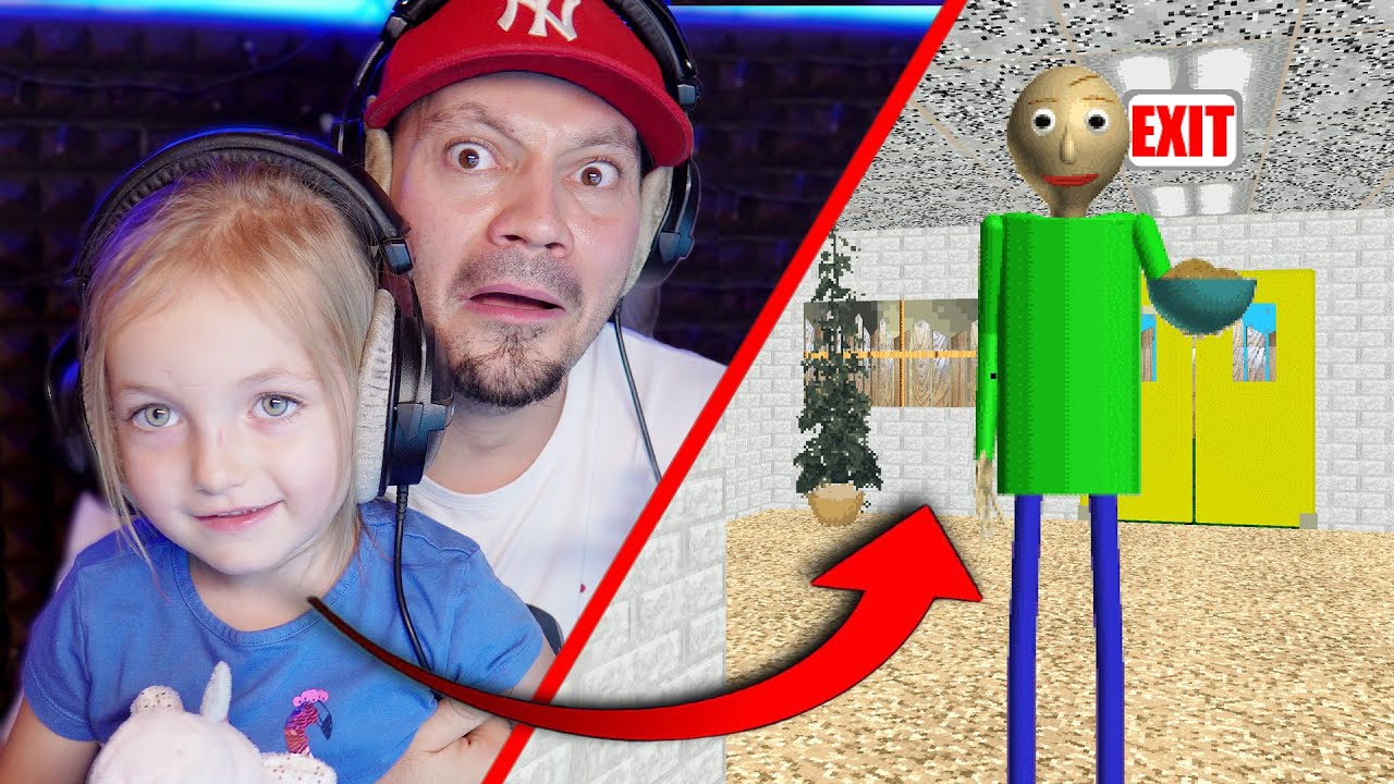 🧑‍🏫 Moja CÓRKA poznaje BALDI'ego! *a on kocha jedzenie* | Baldi Na Modach