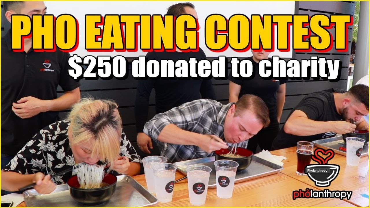 PHO Eating Contest!!! 6lbs in TOTAL!!! $250 donated to charity!! at Pholanthropy #RainaisCrazy