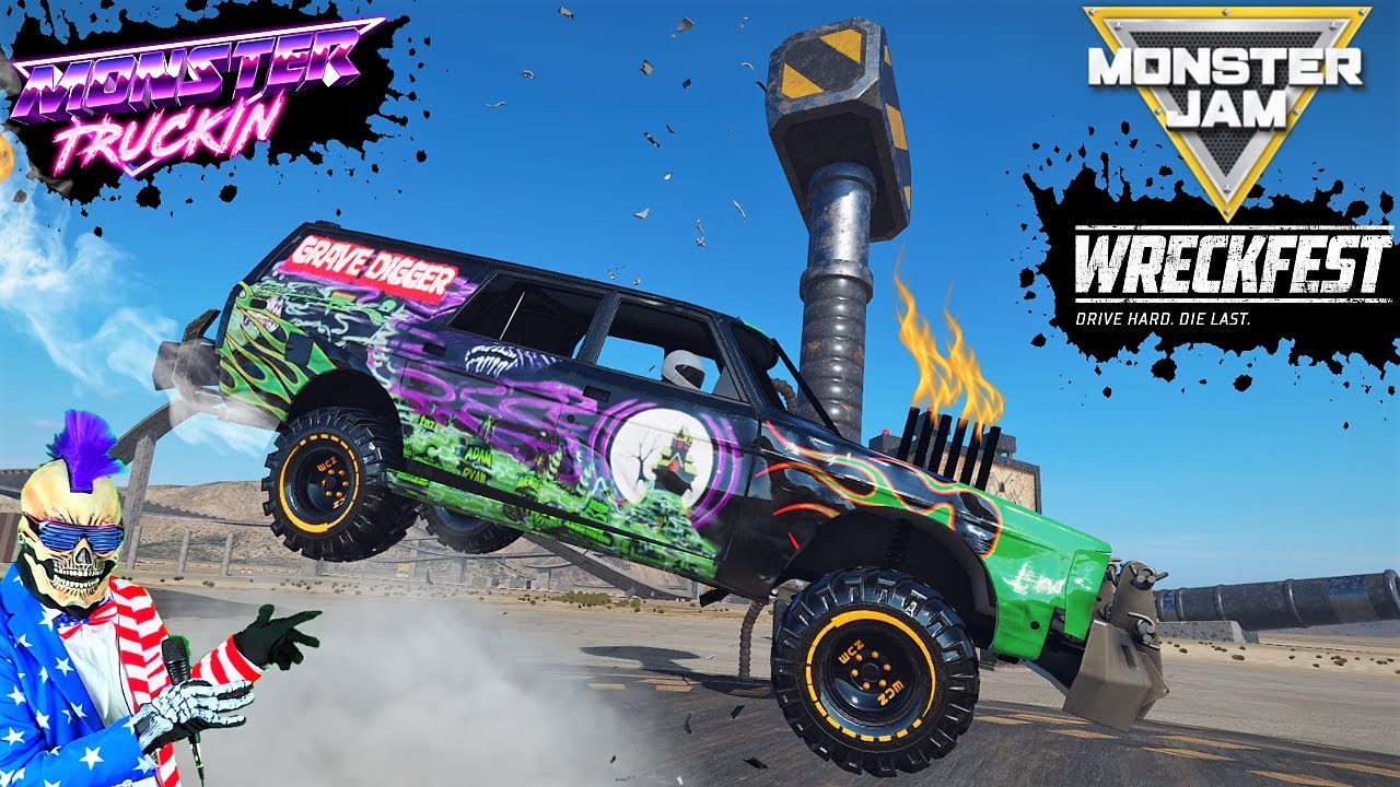 Monster Jam INSANE Crashes, Freestyle and High Speed Jumps | Wreckfest