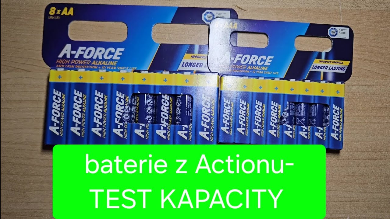 Nejlevnější baterie A-Force z Actionu-TEST KAPACITY 