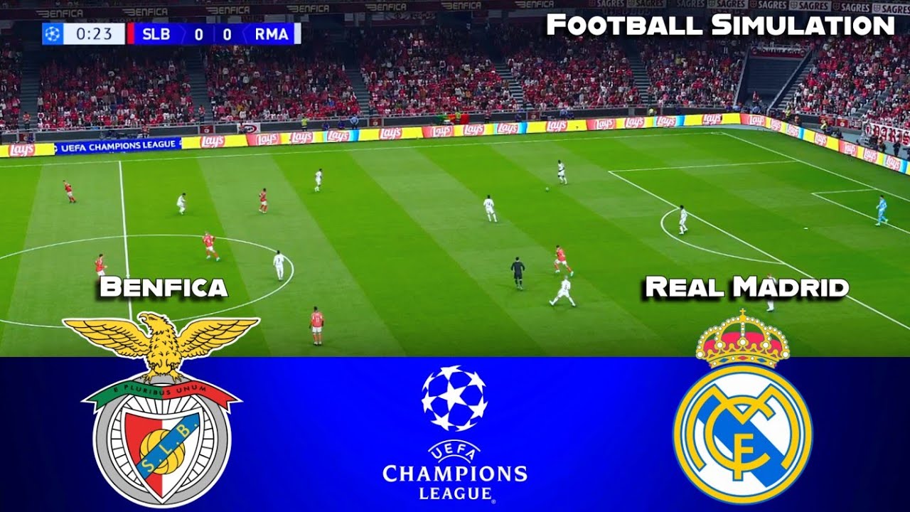 SL Benfica vs Real Madrid - UEFA Champions League 2025 | PES 21 Simulation