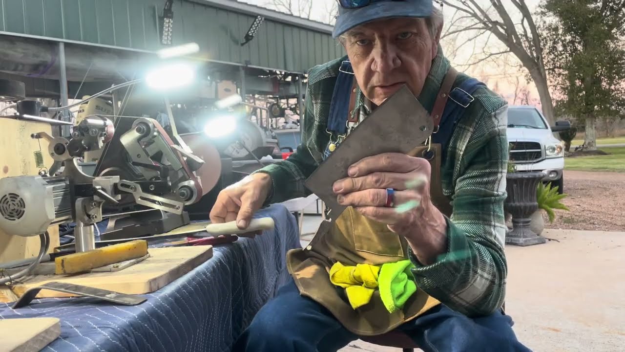 V7 Sharpening a Meat Cleaver