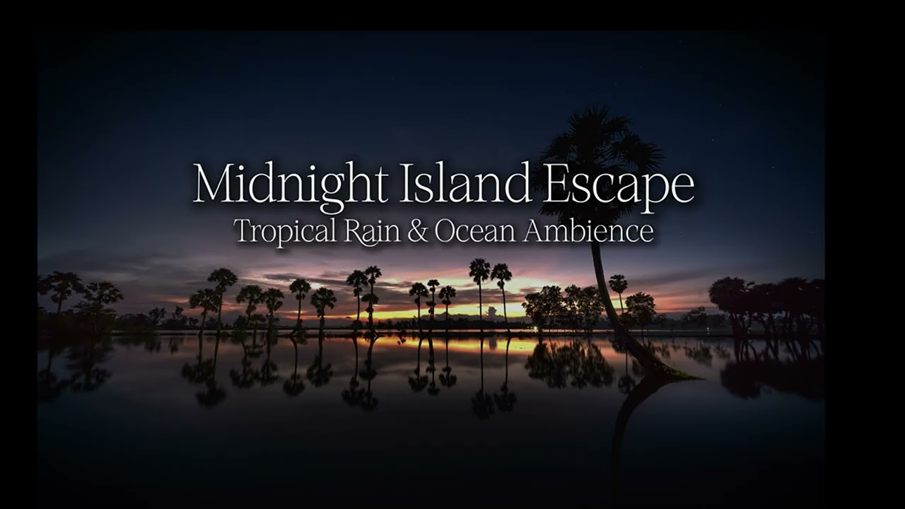 3 Hours Tropical Ocean Waves for Sleep 🌙 Relaxing Beach Sounds | Midnight Island Escape