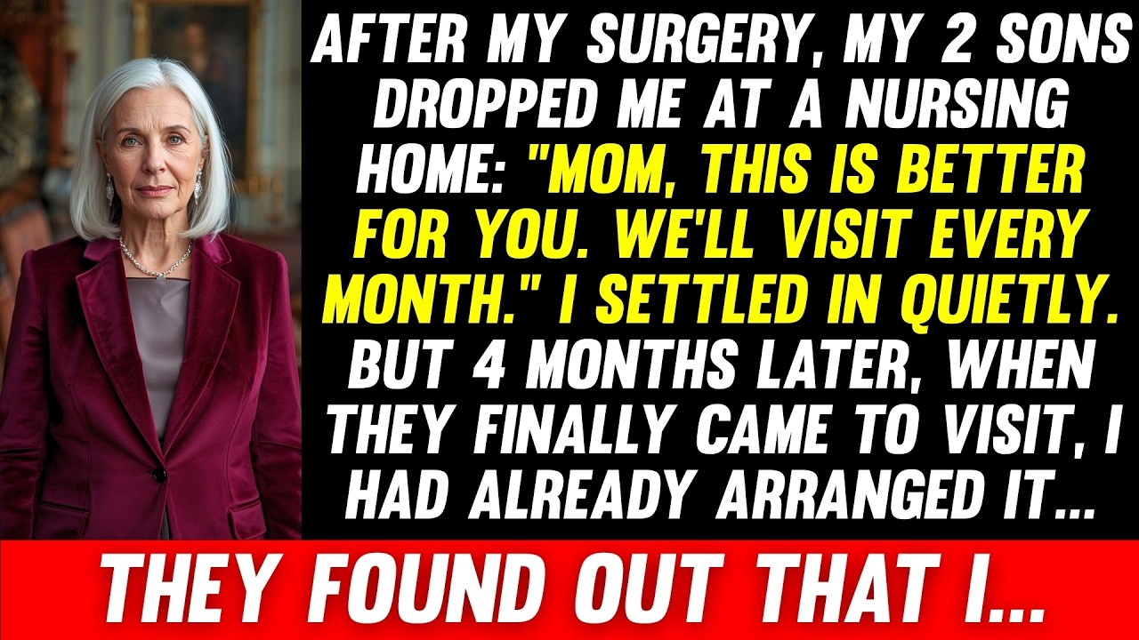 My Sons Left Me At The Nursing Home: This Is Better For You, But 4 Months Later They Found...