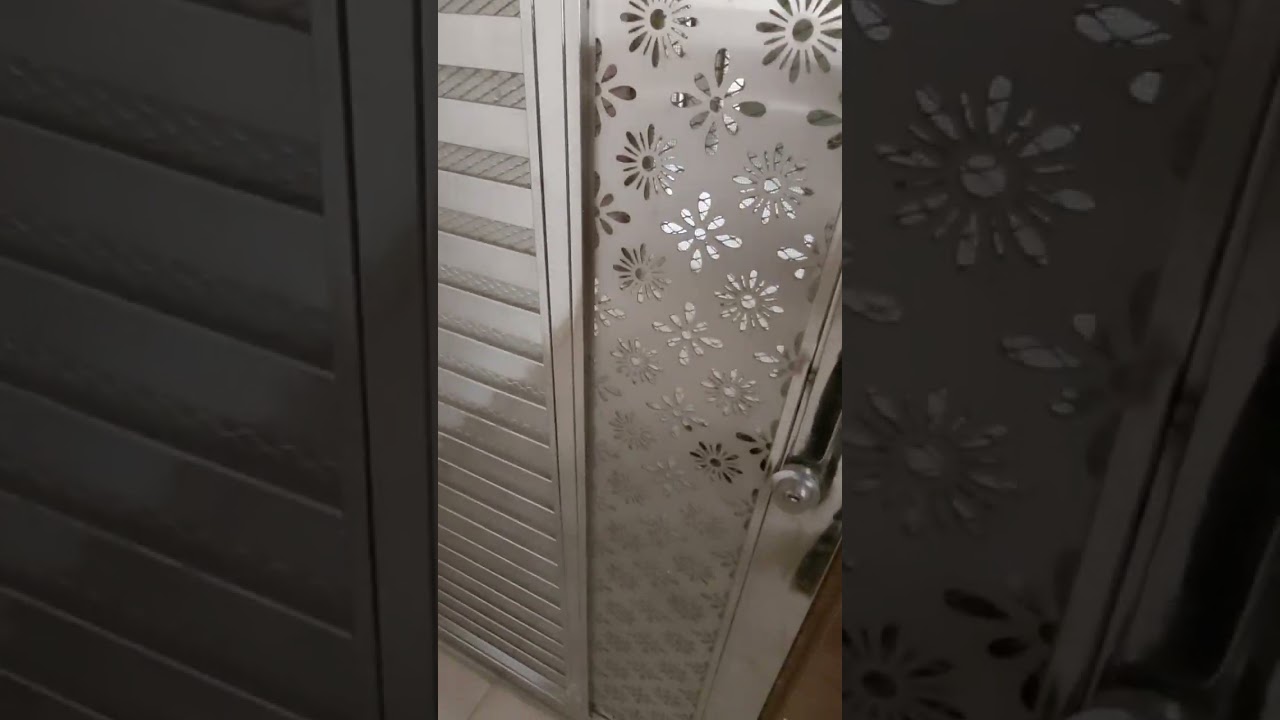 SS Main door, SS laser cutting  design, Aluminum With SS Jali Fixing.