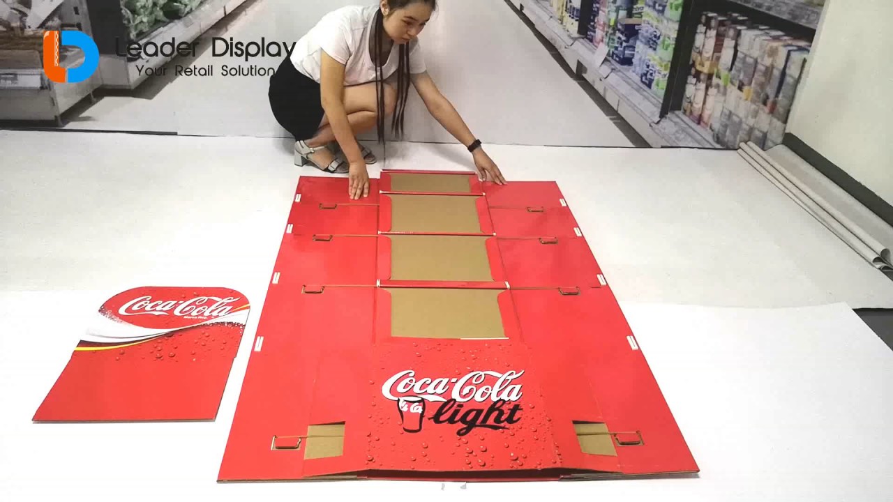 How to Set Up Pop Up Cardboard Coca Cola Display in Seconds?