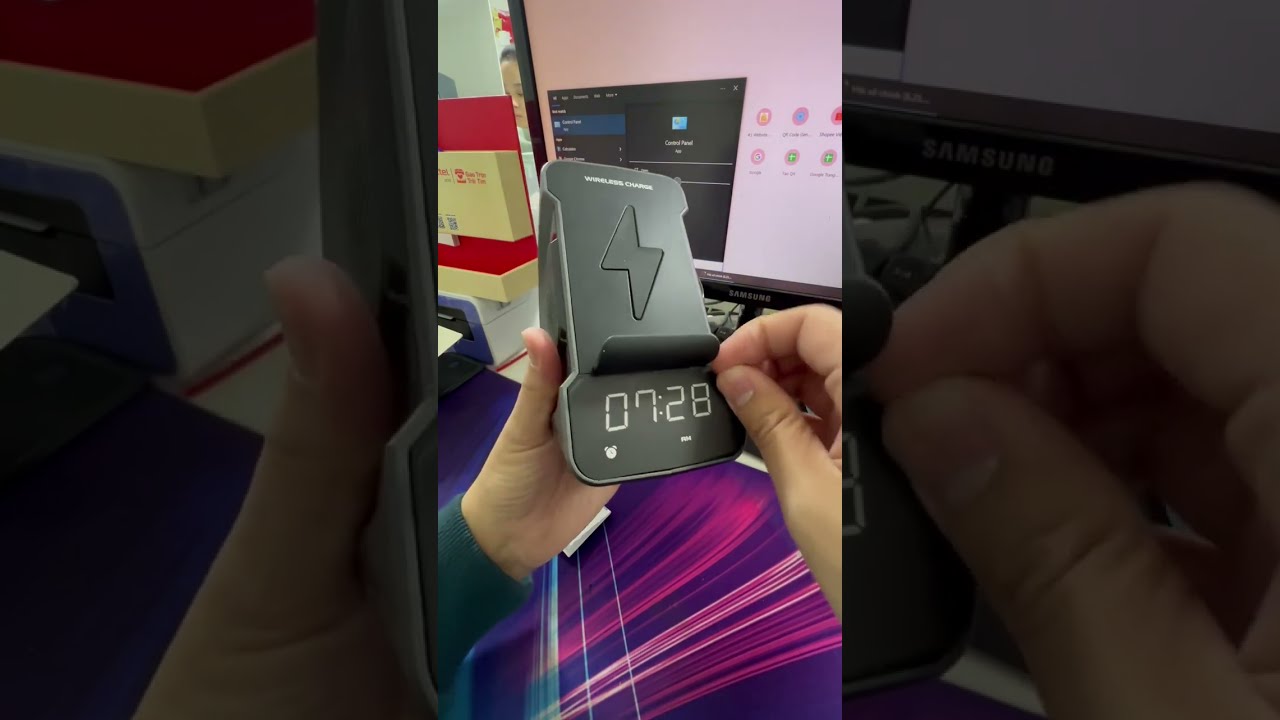 Loa bluetooth iHip ( Mỹ ) SM02 / sạc không dây / đồng hồ báo thức / đài FM