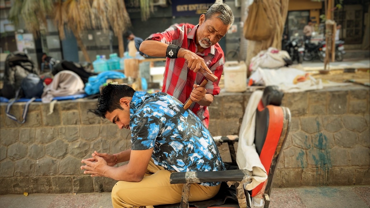 Stress Killing💲10 HEAD MASSAGE BY WARIS BARBER 💆🏻&zwj;♀️ On INDIAN STREET✨ #asmr