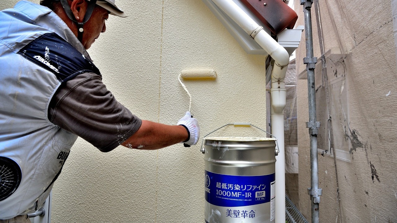 西宮市でアステックペイントの超低汚染リファイン1000MF-IR塗装-嘉村塗装