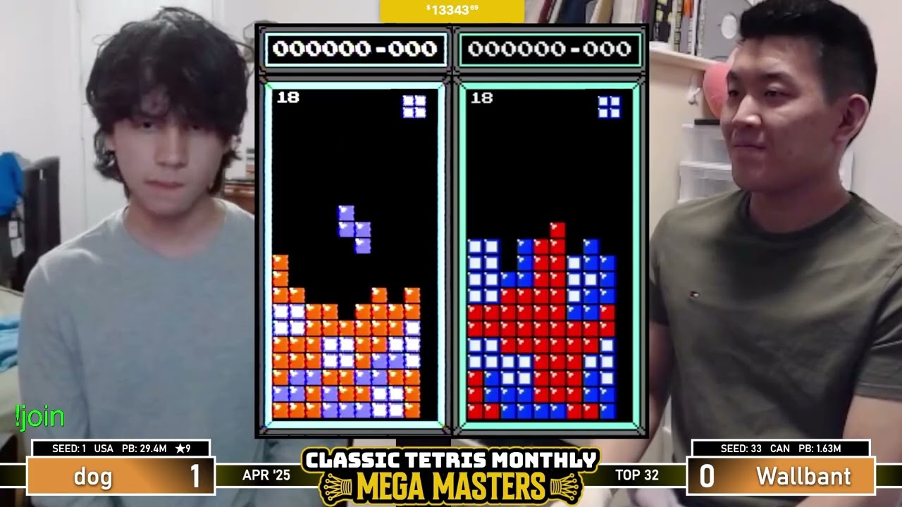 THE NUMBER 1 SEED! Dog, Wallbant, Hydrant, Myles | Top 32 | Classic Tetris Monthly MEGAMASTERS 2025