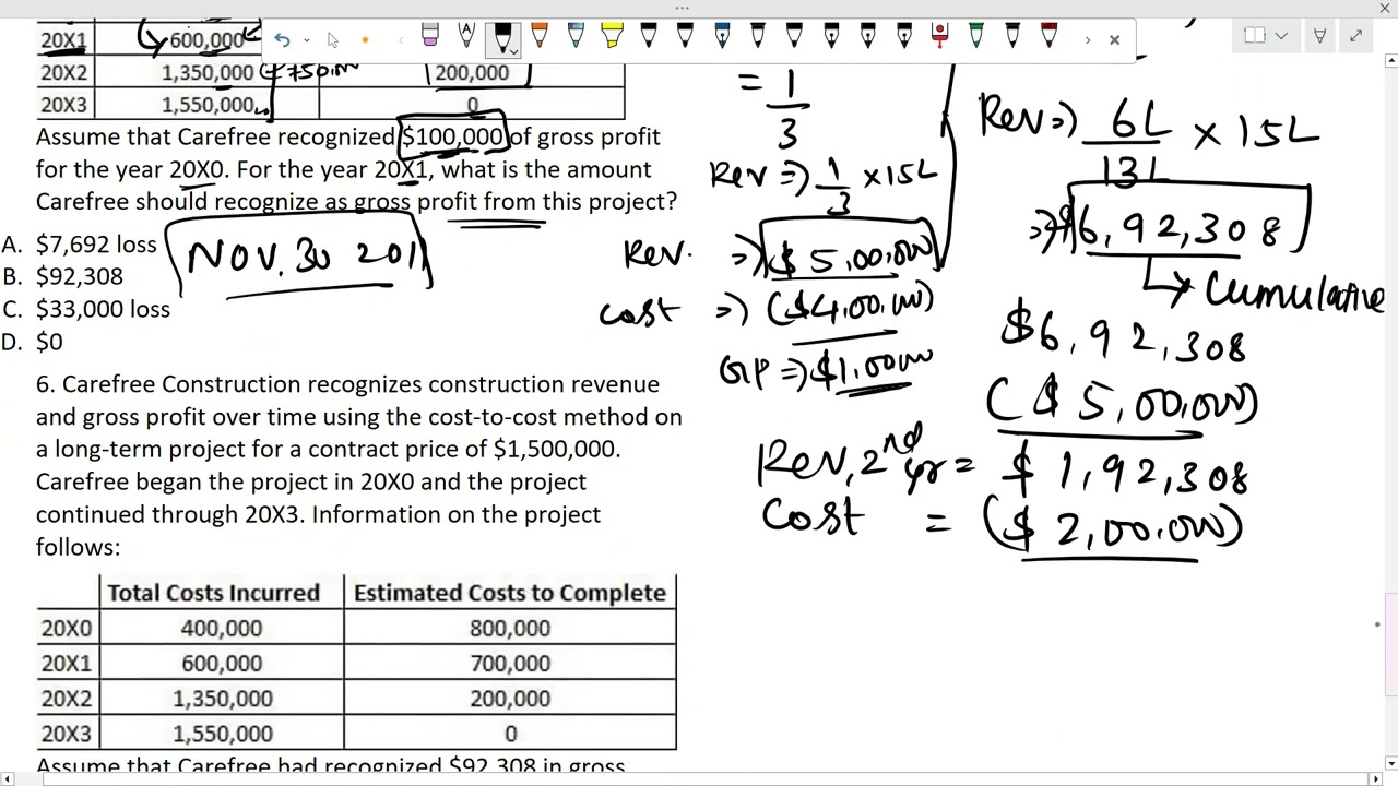 CMA US part 1 Section A | Long term contracts Part 3 | MCQs + Concepts |