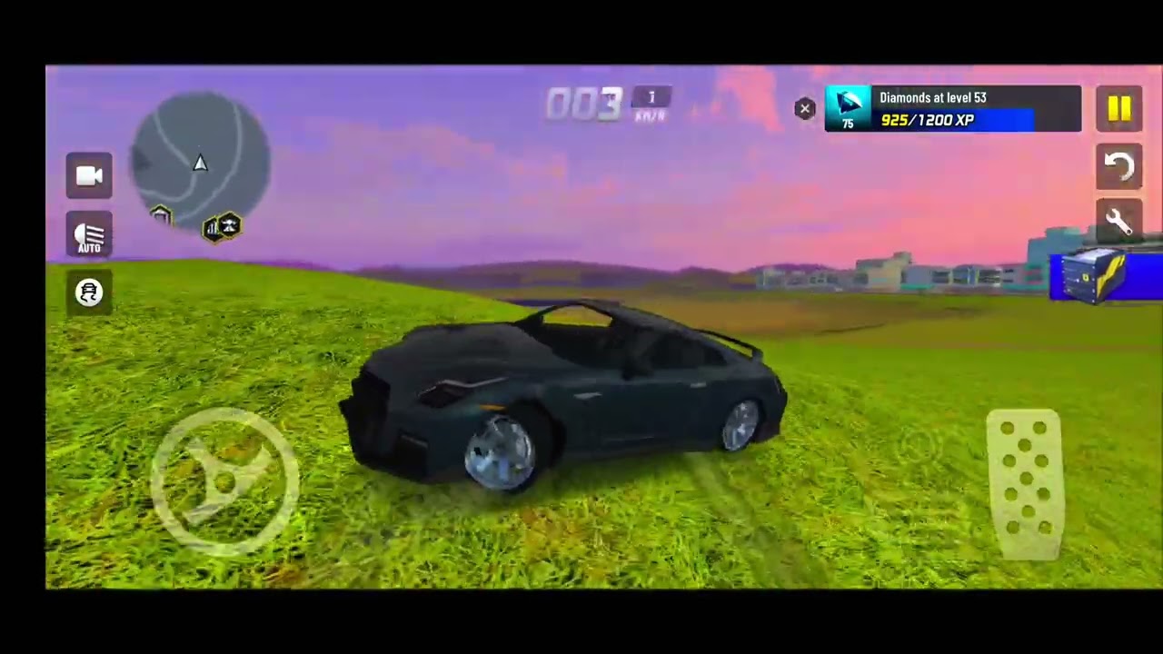 Гоняю по разным локациям и на разных машинах. ( в игре Extreme car driving.)