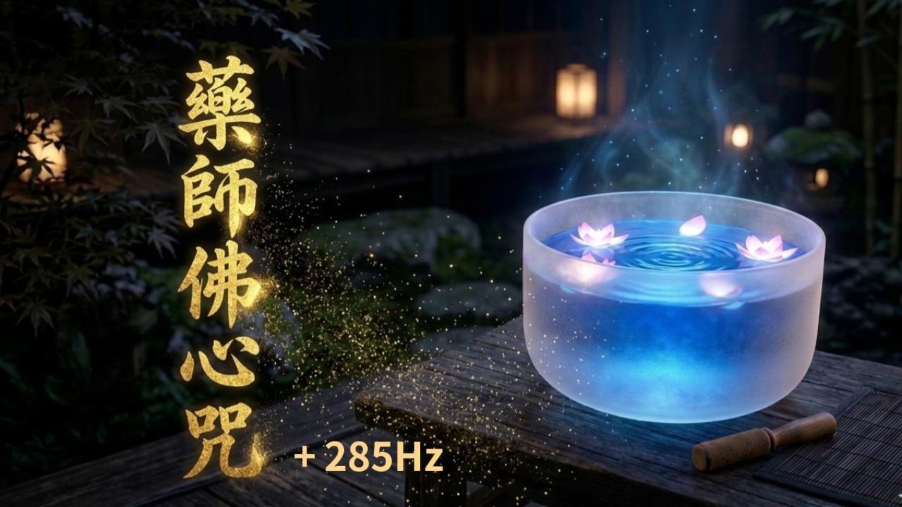 【藥師佛心咒 x 285Hz】為臥病家人祈福：能量場重組與免疫支持，驅除病氣｜薬師如来真言