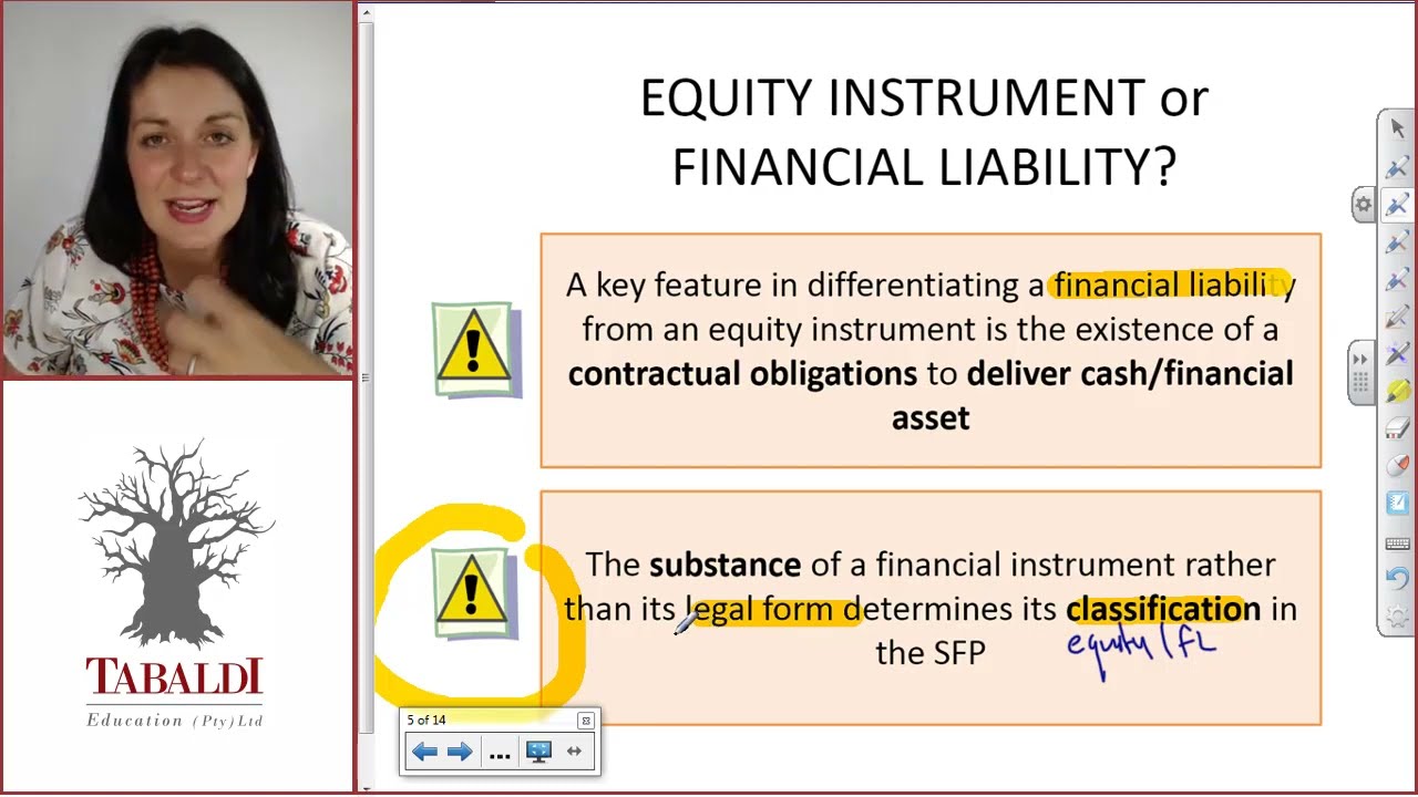 Equity vs Financial Liability? How to tell the difference using IAS32 Financial Instruments
