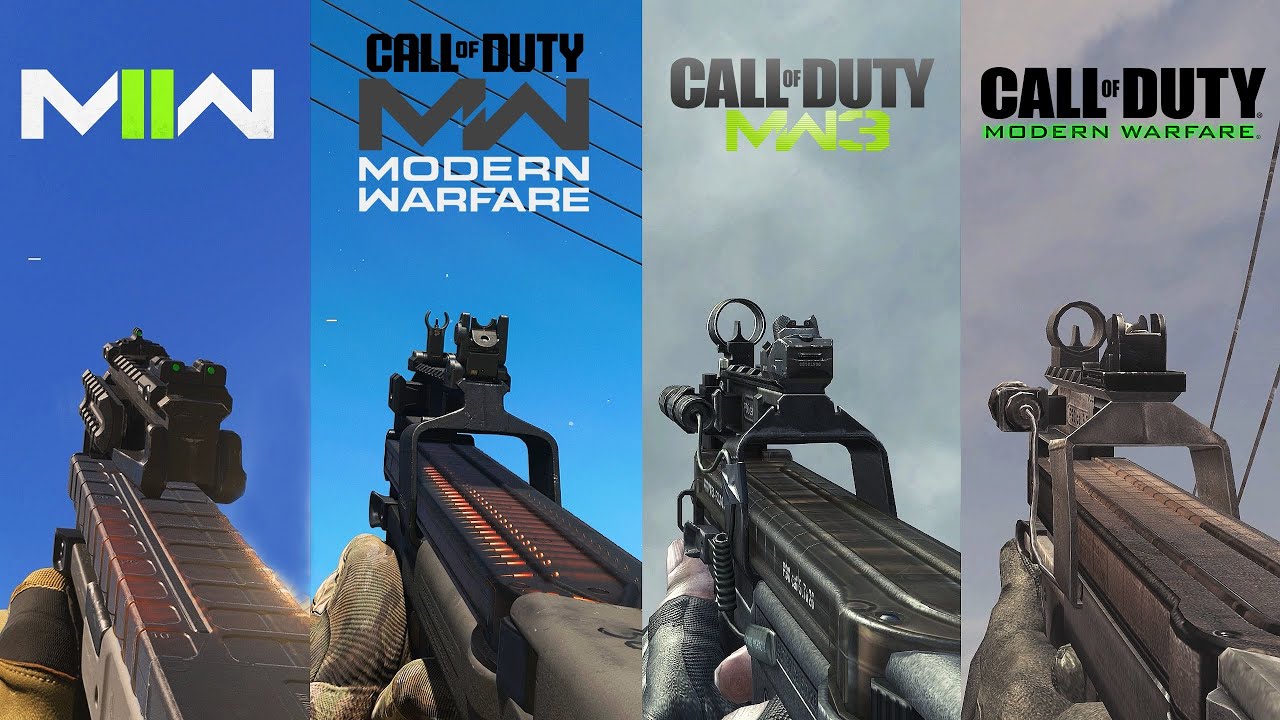 P90 in MW2019 vs MW2 2022 vs MW3 2011 vs MW2 2009 vs MW2007