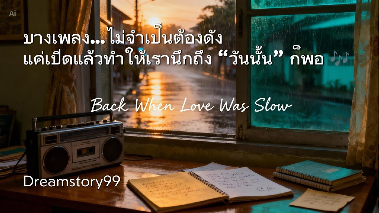 Back When Love Was Slow | Thai 90s Nostalgic Easy Listening Playlist | Dreamstory99