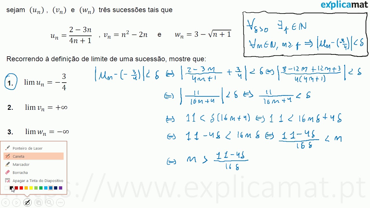 Definição de Limite - Exercícios Práticos