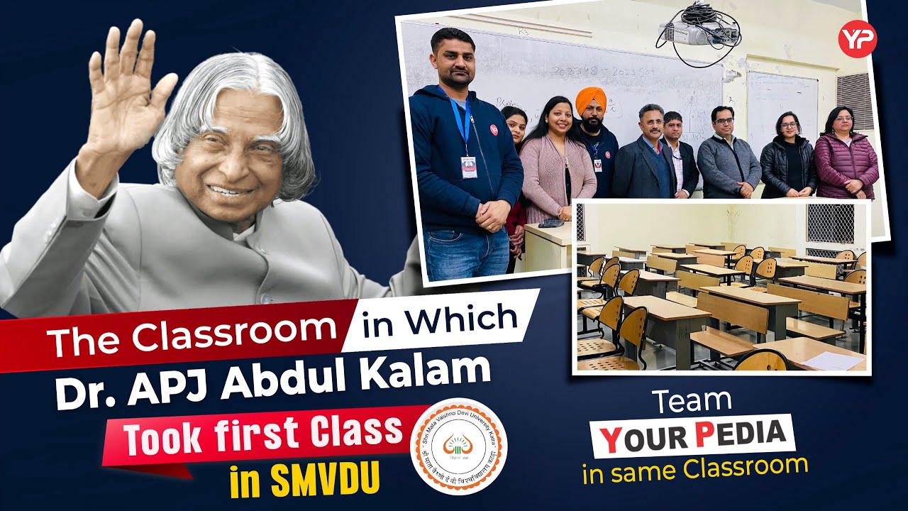 Team YourPedia visits classroom in SMVDU Jammu, where Dr.A. P. J. Abdul Kalam sir, took First class